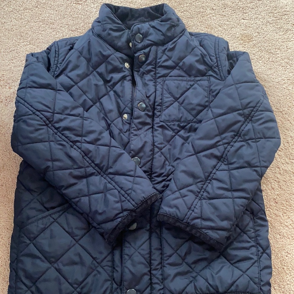 Crewcuts navy blue quilted jacket Boys